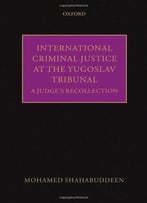 International Criminal Justice At The Yugoslav Tribunal: The Judicial Experience