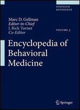 Encyclopedia Of Behavioral Medicine