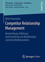 Competitor Relationship Management: Beschreibung, Erklärung Und Gestaltung Von Beziehungen Zwischen Wettbewerbern